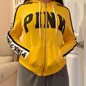PINK zip up hoodie size xs